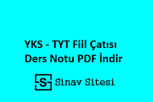 YKS - TYT Fiil Çatısı Ders Notları Pdf İndir