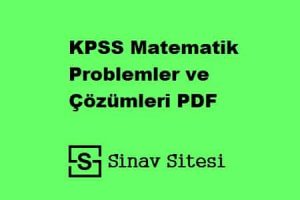 KPSS MATEMATİK PROBLEMLER PDF İNDİR
