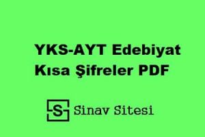 YKS-AYT Edebiyat Kısa Şifreler İndir PDF