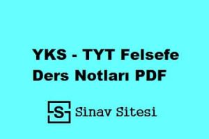 YKS - TYT Felsefe Ders Notları PDF