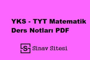 tyt matematik ders notları pdf