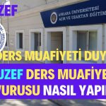ankuzef ders muafiyet işlemleri